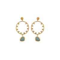 Dot Dot Hoop - Blue Turquoise