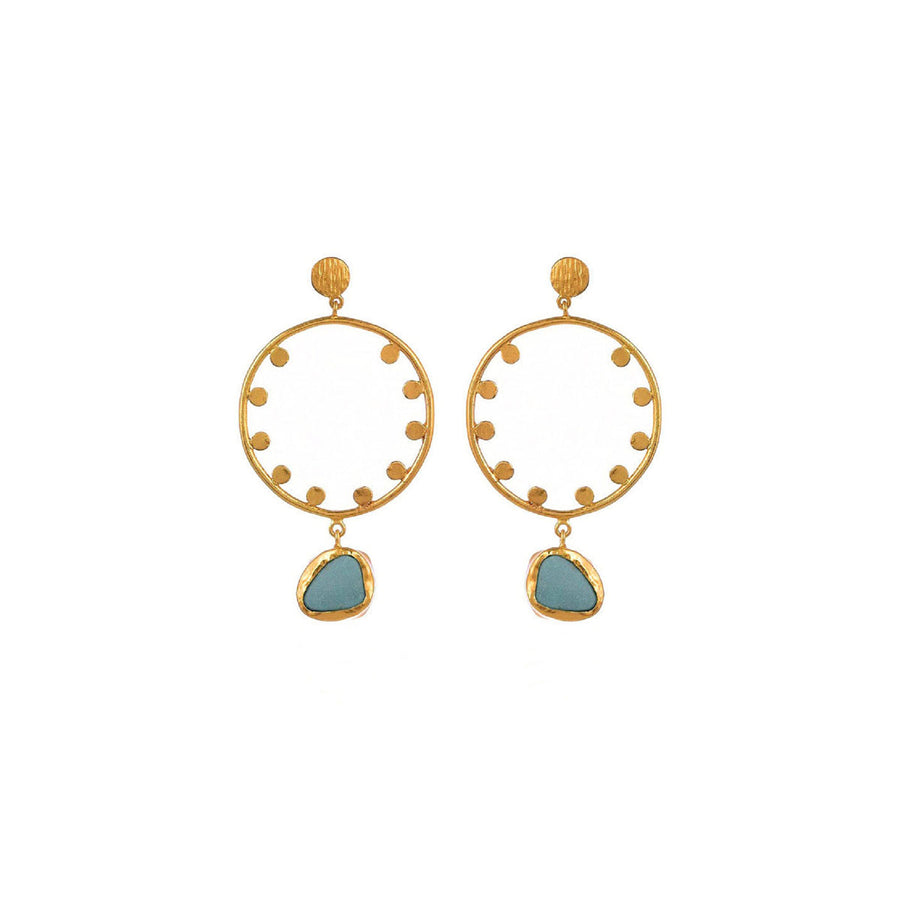 Dot Dot Hoop - Blue Turquoise