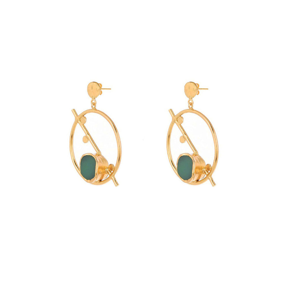 Throat Chakra Hoop- Aqua Chalcedony