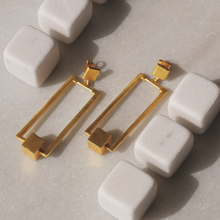 Cube World Earring