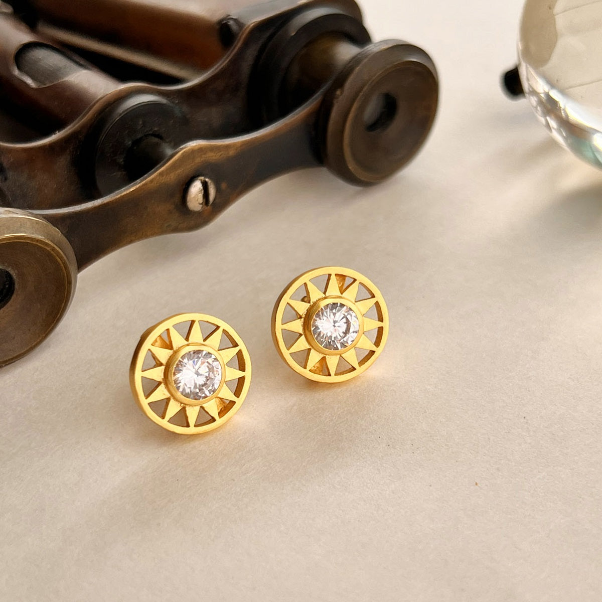 Sun Swarovski Studs