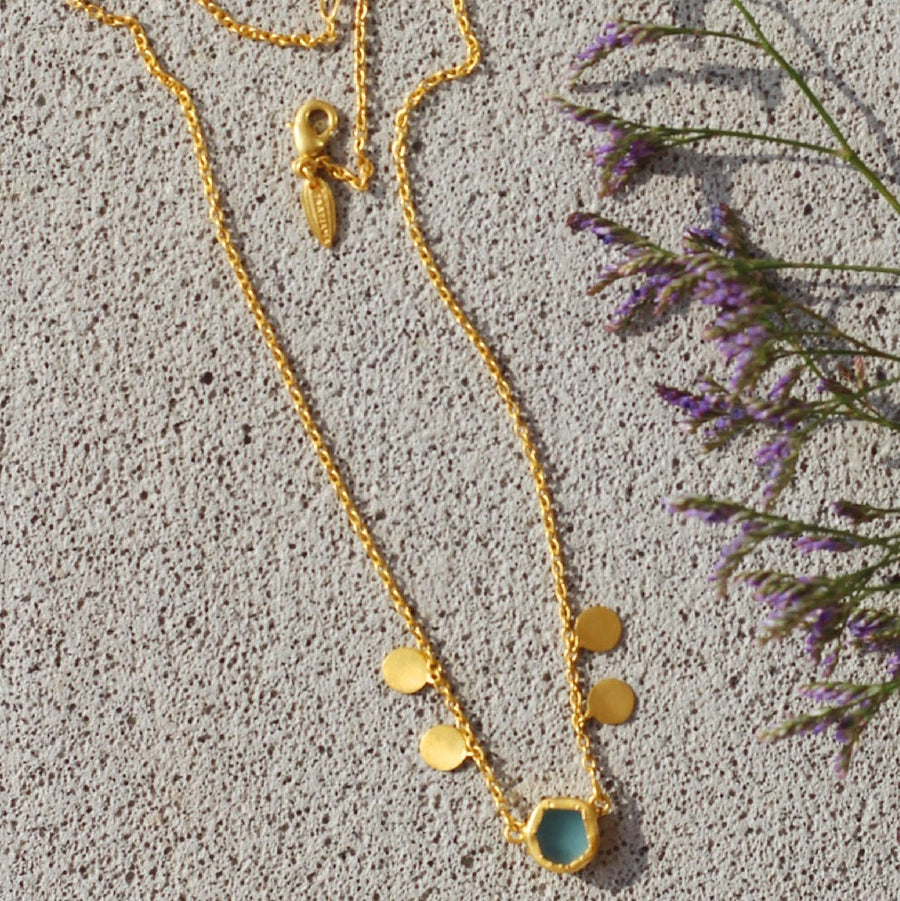 Delicate Dot - Blue Topaz