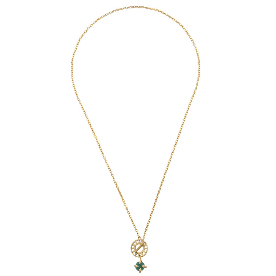 Green Sunny Day Lariat Necklace