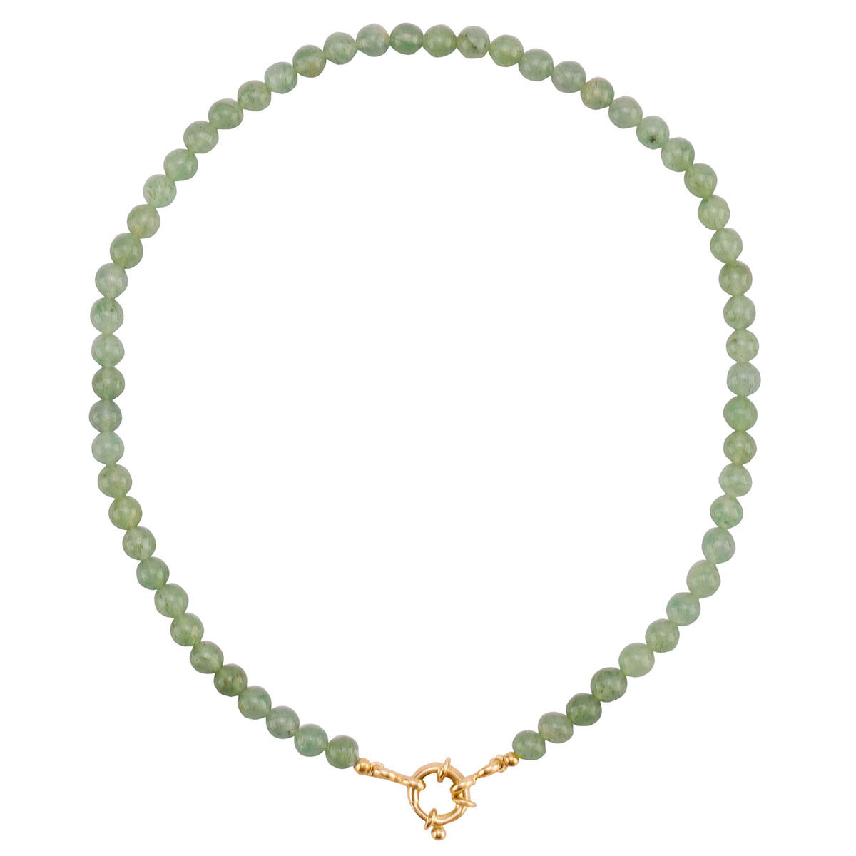 Pastel Jade Green Beaded Necklace