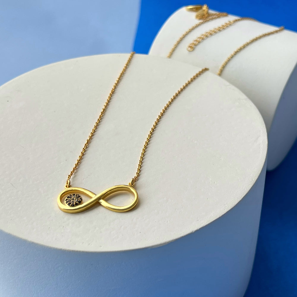 
            
                Load image into Gallery viewer, Infinity Nazar Necklace
            
        
