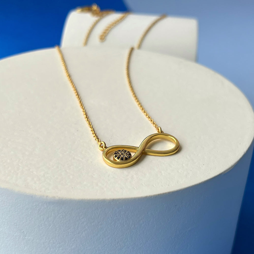 
            
                Load image into Gallery viewer, Infinity Nazar Necklace
            
        