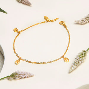 Tres Petal Anklet