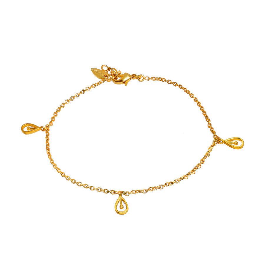 Tres Petal Anklet