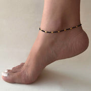 Shine Sparkle Black Onyx Anklet