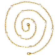 ZigZag Pearl LinkChain Multi Necklace