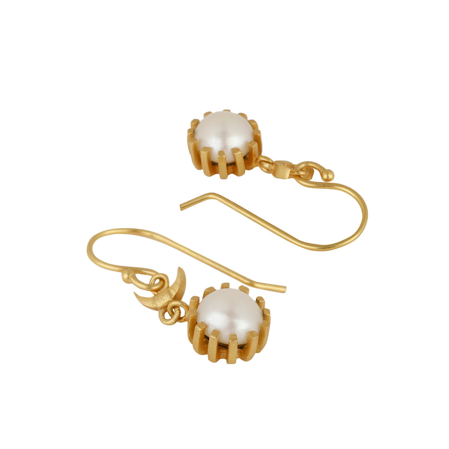 Moon Hook Earring - Pearl