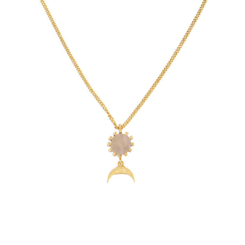 
            
                Load image into Gallery viewer, Moon Necklace - Rose Quartz
            
        