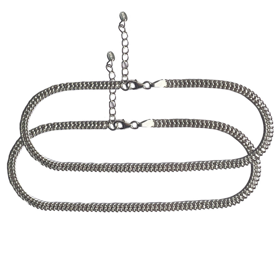 Amaltaas 92.5 Thick Chain Anklet (PAIR)