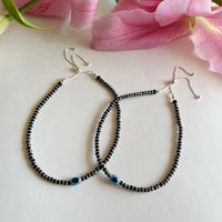 Anklets - EvilEye Black-Onyx Anklet 92.5 Silver (Pair)