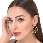 Musical Note Dot Hoop