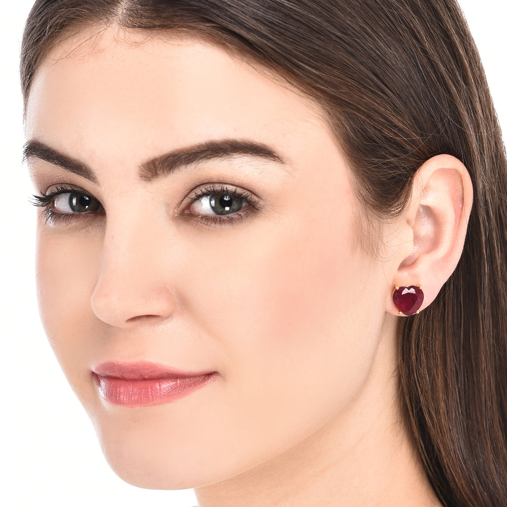 Heart Wants Ruby Stud