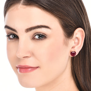 Heart Wants Ruby Stud