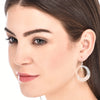 Earring - 92.5 Silver Dance Hoop with Dual Tone