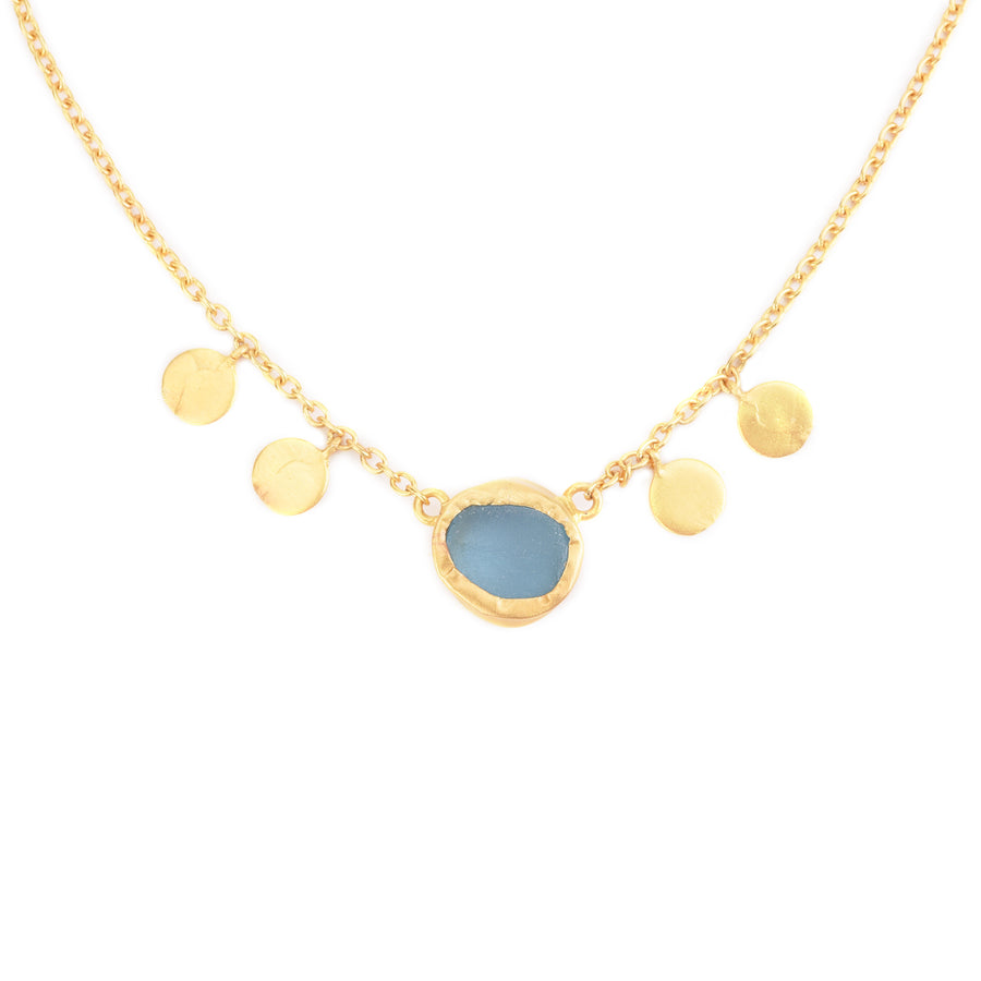 Delicate Dot - Blue Topaz