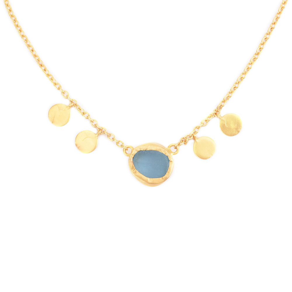 Delicate Dot - Blue Topaz