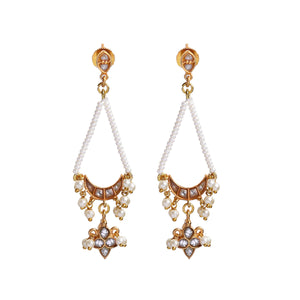Moon Pearl Dangle Earring