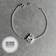 Women - "Ek Onkar Kripa" Chain 92.5 Silver Bracelet