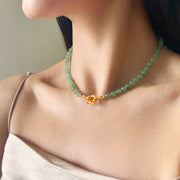 Pastel Green Beaded Necklace