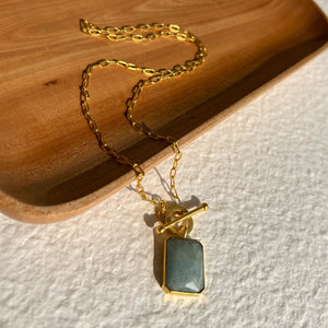 Aquamarine Link Necklace