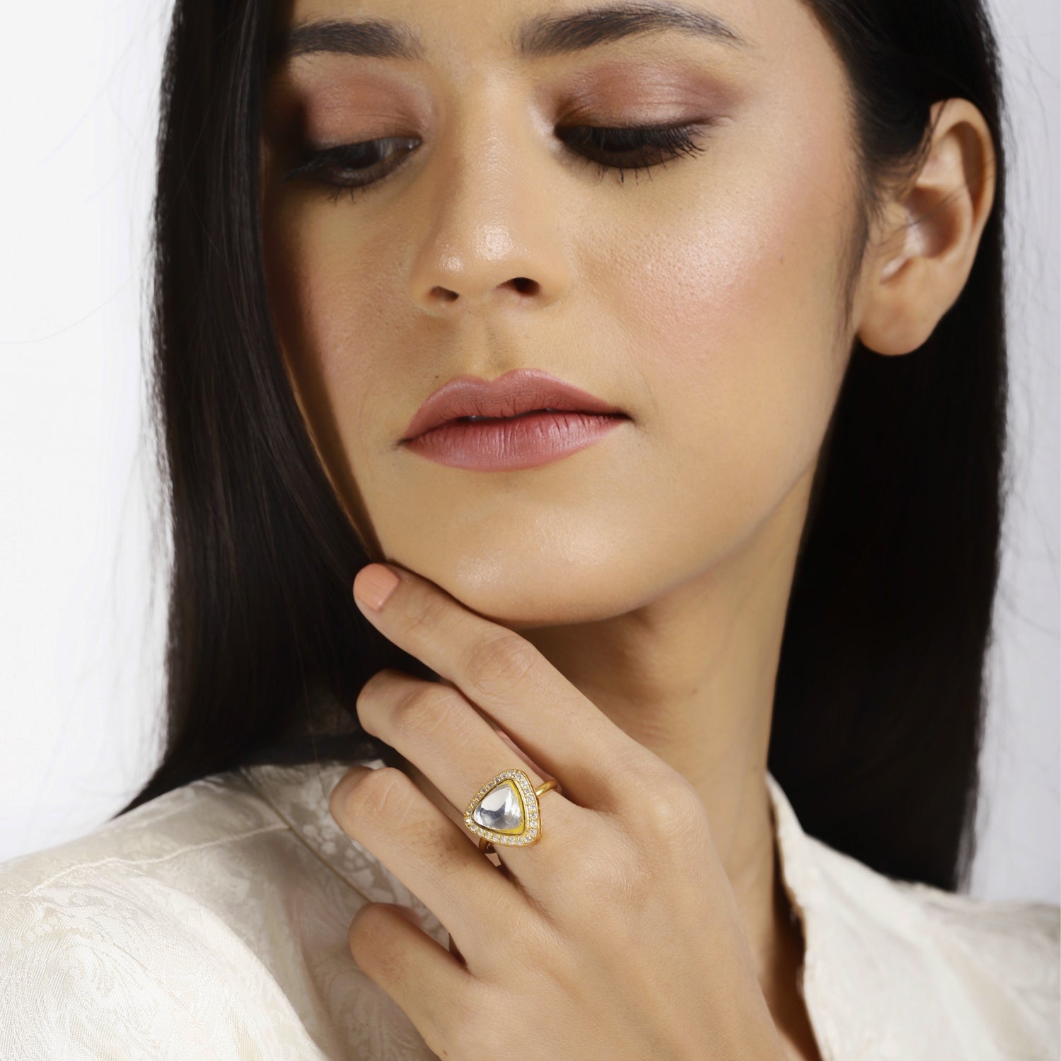 Royal Sparkle- Moissanite Open Ring