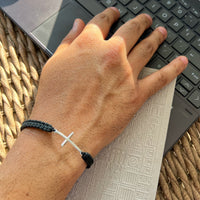 Men - Cross 92.5 Silver Bracelet