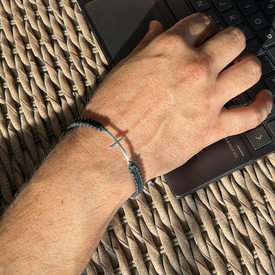 MEN - Cross 92.5 Silver Bracelet