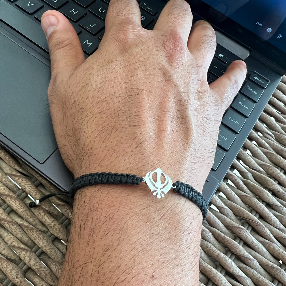 MEN Blessed Hands - Khanda 92.5 Silver Bracelet