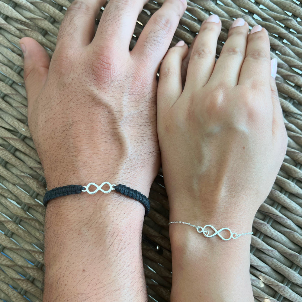 COUPLE Blessed Hands - 92.5 Silver Infinity Bracelet – Amaltaas