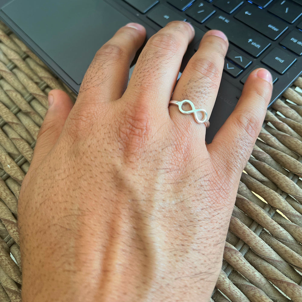 Mens Infinity Ring With Blue Tiger Eye Stone, Vintage Silver Gemstone  Anniversary Ring, Celtic Knot Ring Signet Cool Mens Custom Jewelry - Etsy