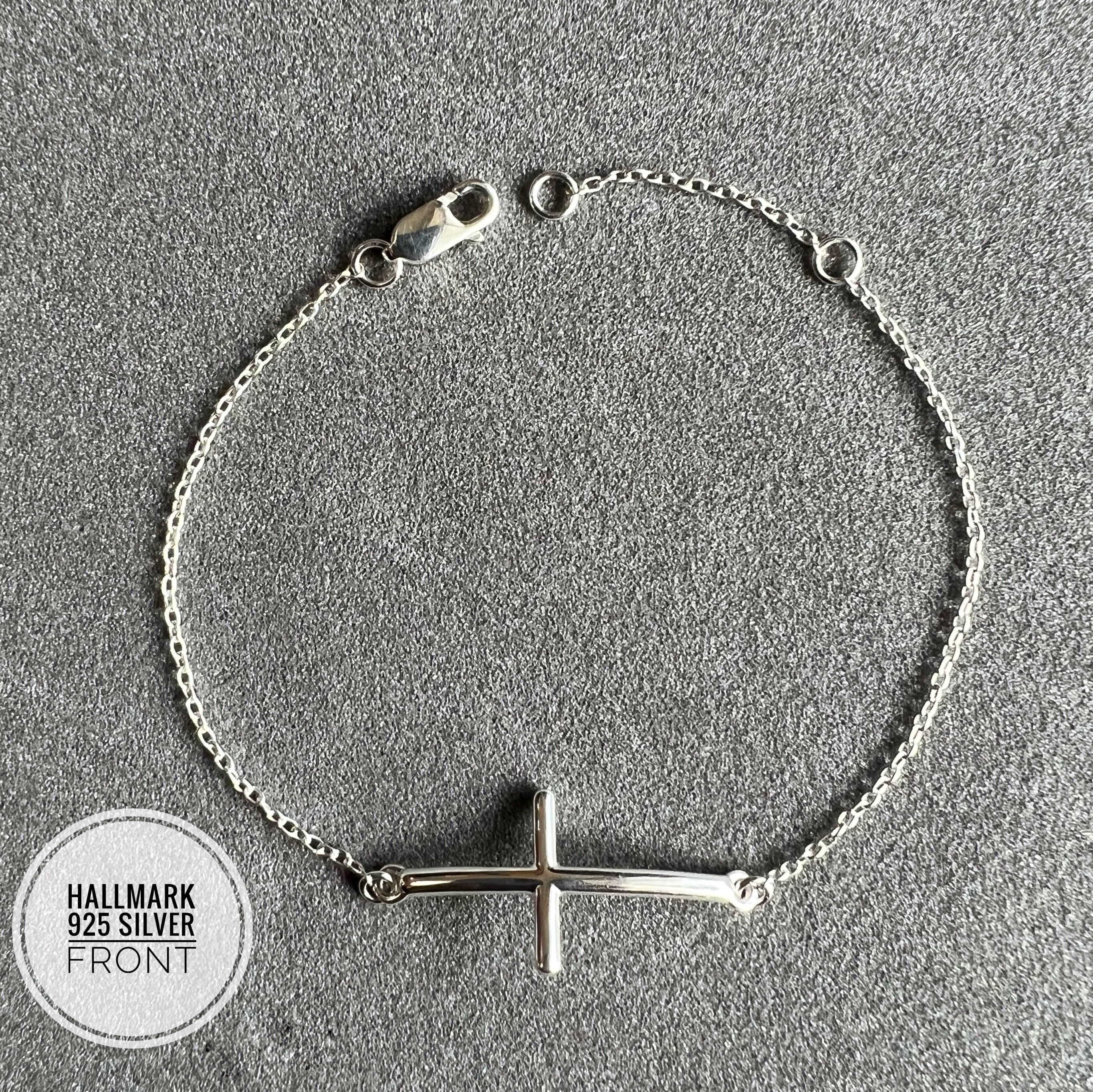 WOMEN - "Grateful Cross of Blessings" 92.5 Silver Bracelet