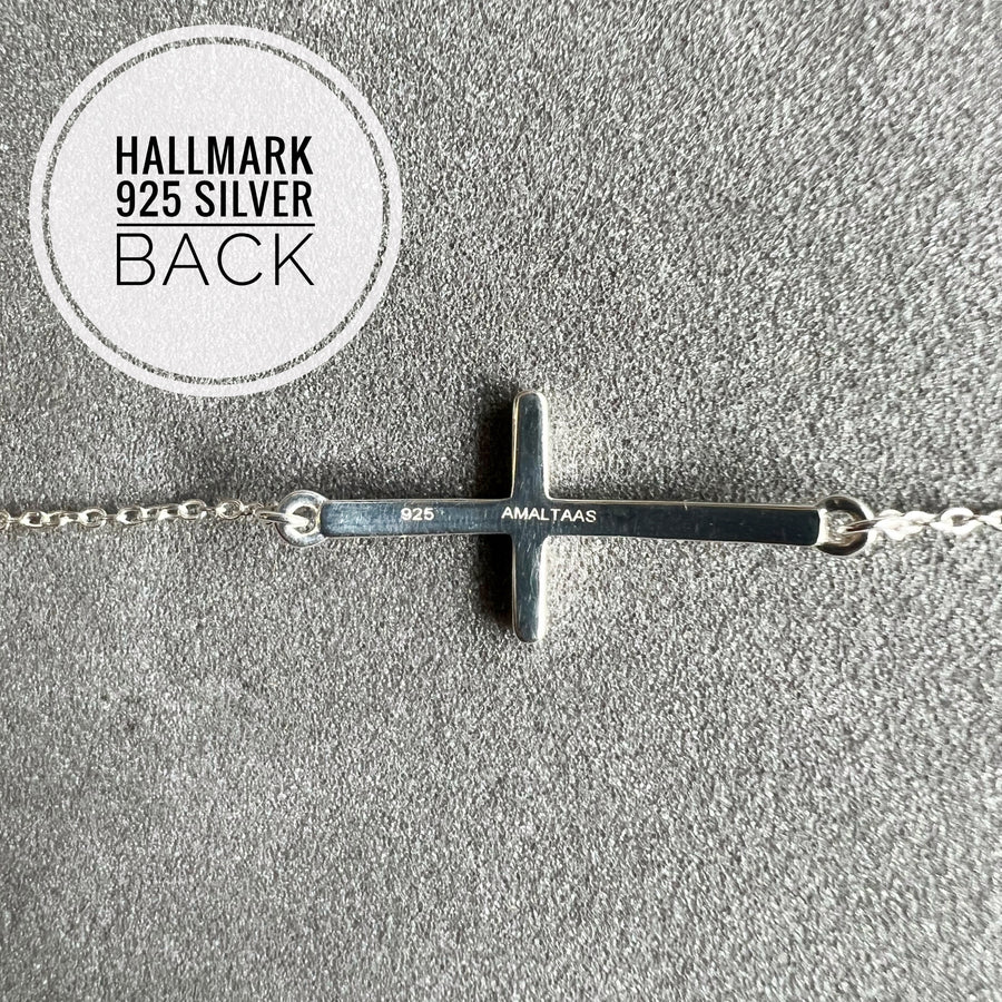 WOMEN - "Grateful Cross of Blessings" 92.5 Silver Bracelet