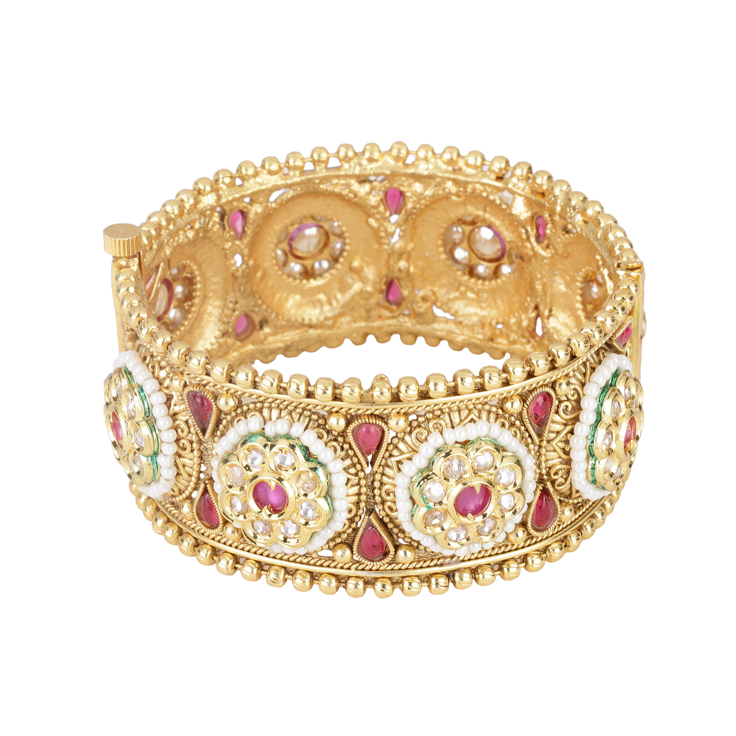 Maharani Kundan Open Bangle (Single)