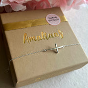 WOMEN - "Grateful Cross of Blessings" 92.5 Silver Bracelet