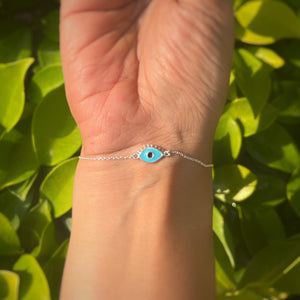 WOMEN Blessed Hands - Shiva's 3rd Eye Enamel 92.5 Silver Bracelet