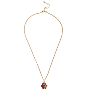 Red Gulab Polki Necklace