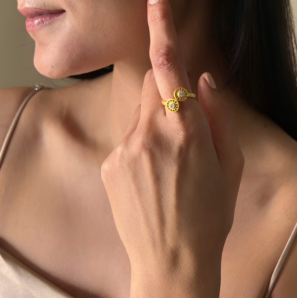 Swarovski sun ring sales