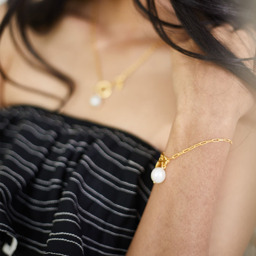 Baroque Pearl Link Bracelet
